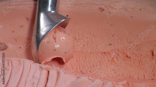 Portion ice cream, a set of ice cream in a container.