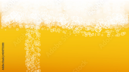Beer foam. Craft lager splash. Oktoberfest background.