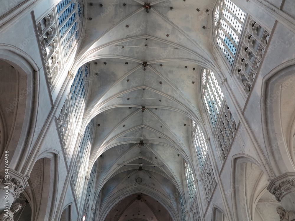 St. Rumbold's Cathedral White Vaulted Ceiling in Mechlin, Belgium St. Rumbold's Cathedral White Vaulted Ceiling in Mechlin, Belgium