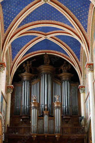 Saint Germain des Pres church, Paris, France. Organ.