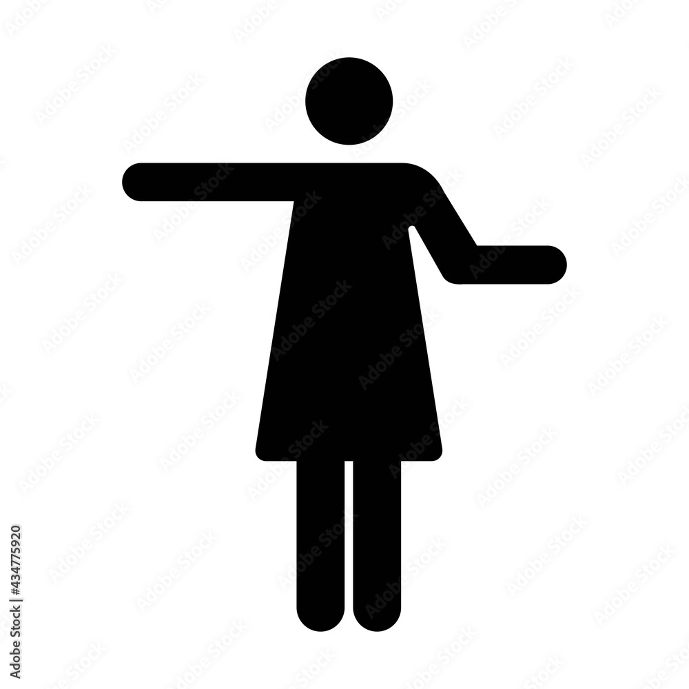Raised hands icon vector female person open arms symbol in a flat color glyph pictogram illustration Raised hands icon vector female person open arms symbol in a flat color glyph pictogram illustration