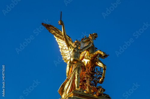 Statue on Alexander III bridge, Paris, France. © Julian