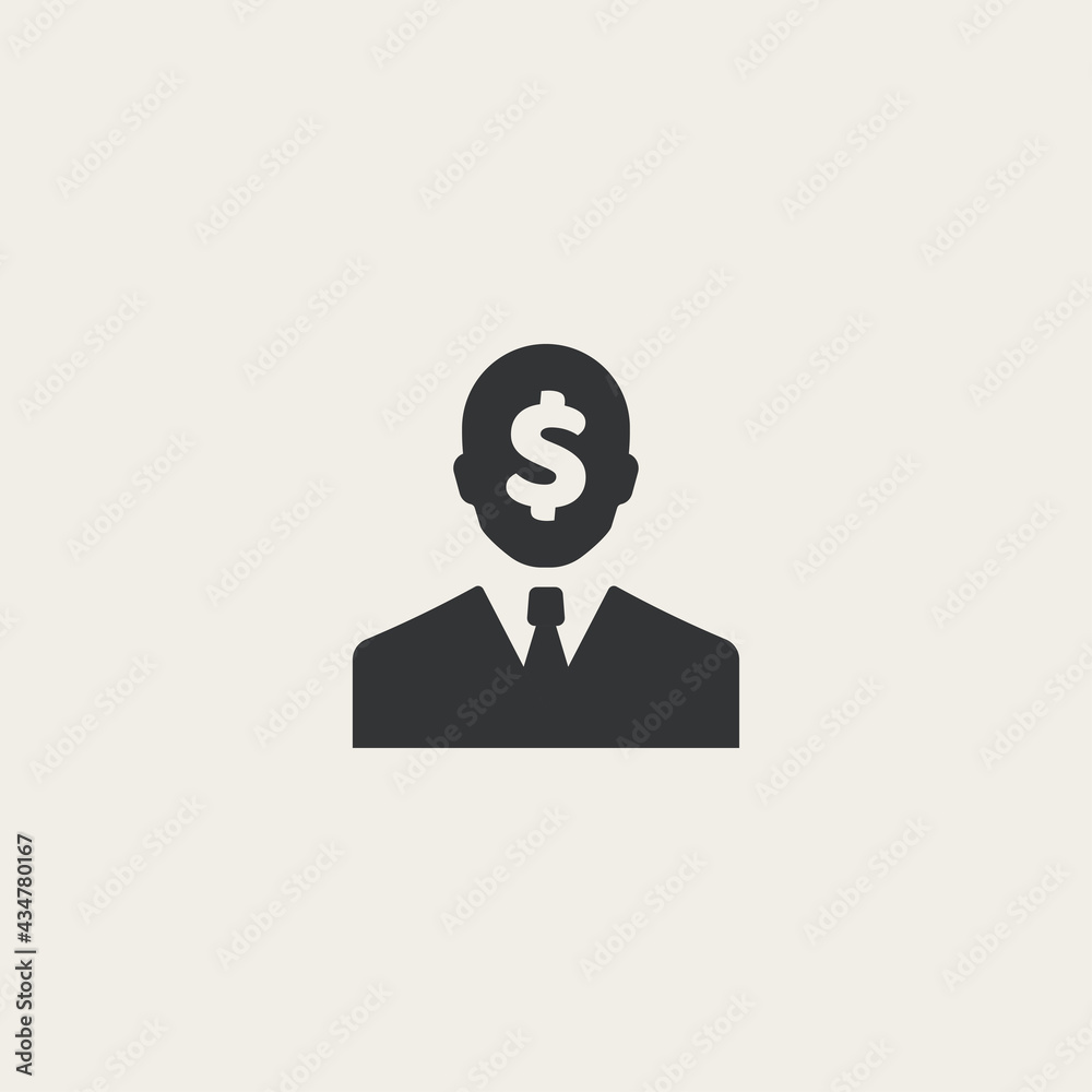 Businessman with symbol of money icon graphic design vector illustration Businessman with symbol of money icon graphic design vector illustration