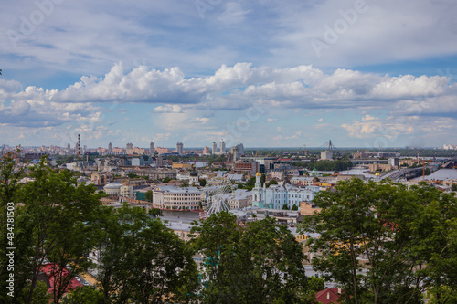 beautiful city view from the observation deck 