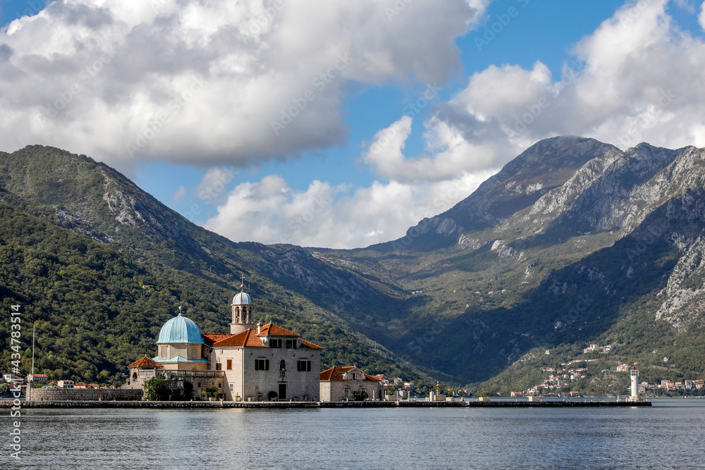 Our Lady of the Rocks church on an islet, Perast, Montenegro
