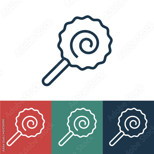Linear vector icon with lollipop