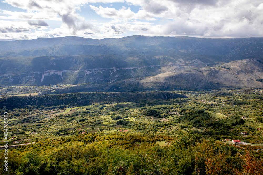 Zeta valley landscape, Montenegro Zeta valley landscape, Montenegro