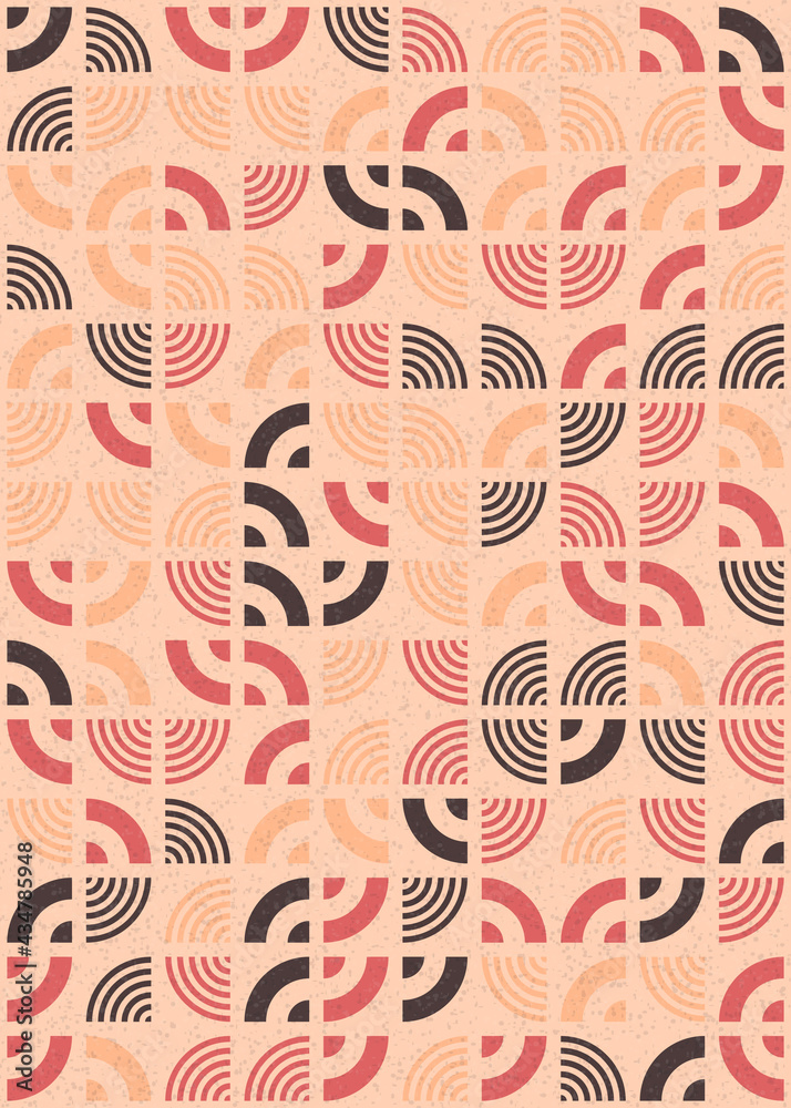 Fototapeta premium Abstract Geometric Pattern generative computational art illustration