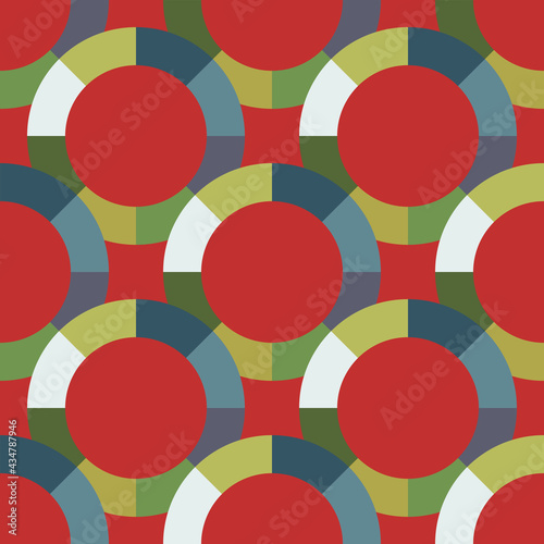 Geometric pattern from multi-colored rings. Vector stock illustration eps10. 