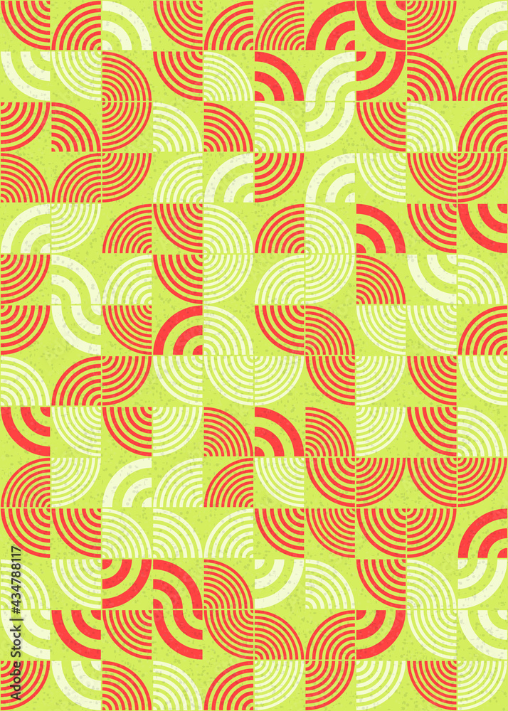Abstract Geometric Pattern generative computational art illustration