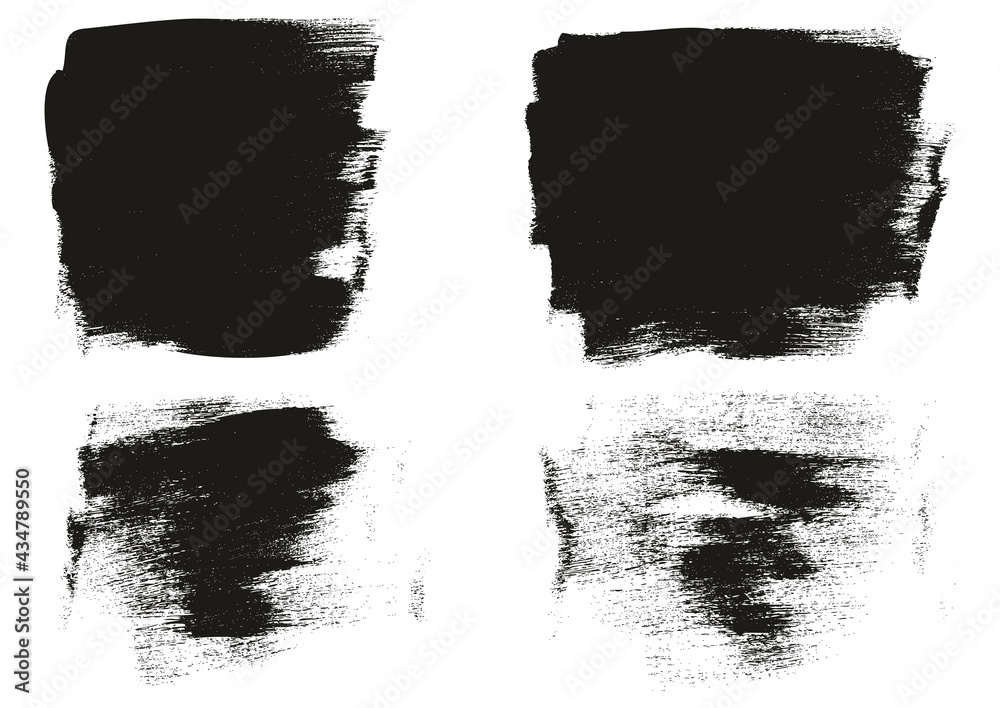 Flat Calligraphy Paint Brush Regular Short Background High Detail Abstract Vector Background Set Flat Calligraphy Paint Brush Regular Short Background High Detail Abstract Vector Background Set