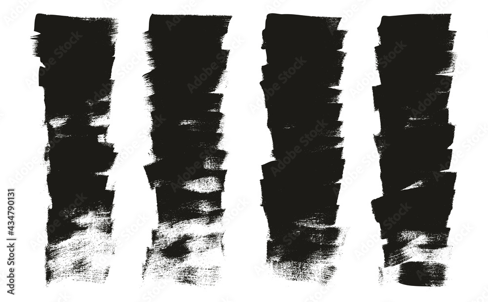 Flat Calligraphy Paint Brush Regular Short Background High Detail Abstract Vector Background Set Flat Calligraphy Paint Brush Regular Short Background High Detail Abstract Vector Background Set