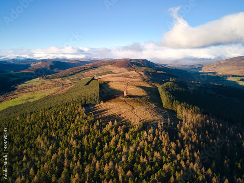 Airlie Monument and Dykehead circuit Kirriemuir Scotland  photo