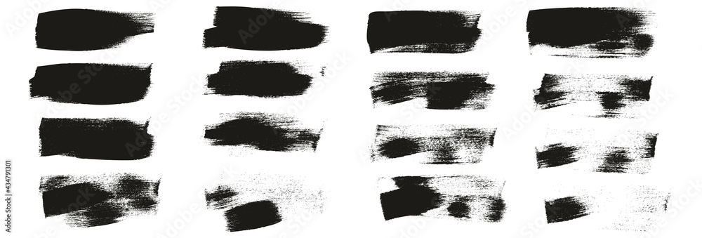 Flat Calligraphy Paint Brush Regular Short Background High Detail Abstract Vector Background Set Flat Calligraphy Paint Brush Regular Short Background High Detail Abstract Vector Background Set