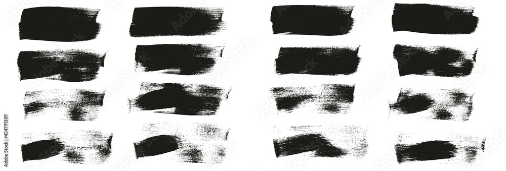 Flat Calligraphy Paint Brush Regular Short Background High Detail Abstract Vector Background Set Flat Calligraphy Paint Brush Regular Short Background High Detail Abstract Vector Background Set