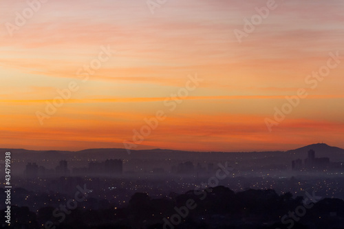 HDR of the sunrise in the city Goiania Brazil