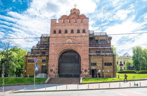 Fortress Golden Gate in Kiev, Ukraine. Ancient Kievan Rus	