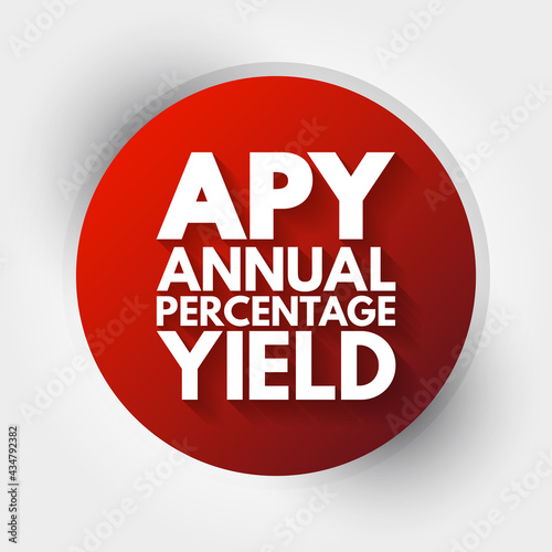 APY - Annual Percentage Yield acronym, business concept background