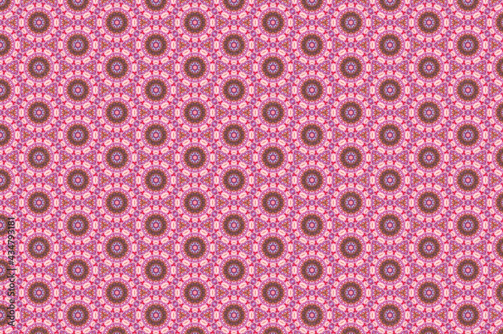 tile like patterns derived from images from kaleidoscope. Pink tile like patterns derived from images from kaleidoscope. Pink