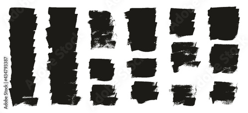 Flat Calligraphy Paint Brush Regular Short Background High Detail Abstract Vector Background Extra Set 