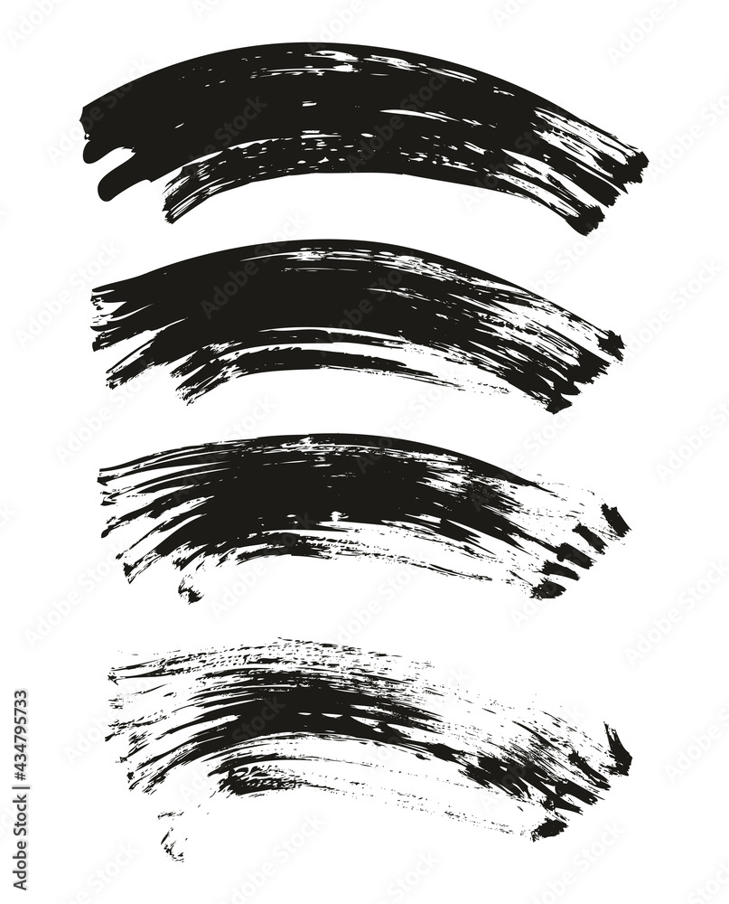 Flat Fan Brush Regular Curved Background High Detail Abstract Vector Background Set Flat Fan Brush Regular Curved Background High Detail Abstract Vector Background Set