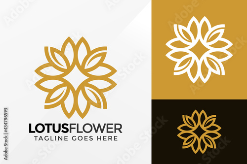 Flower Lotus Boutique Logo Design, Brand Identity logos vector, modern logo, Logo Designs Vector Illustration Template