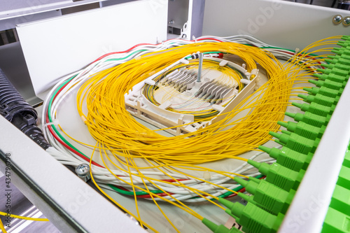 Konstfotografi Fibre Optic Splice Tray in Optical Distribution Frame