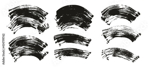 Flat Fan Brush Regular Curved Background High Detail Abstract Vector Background Extra Set 
