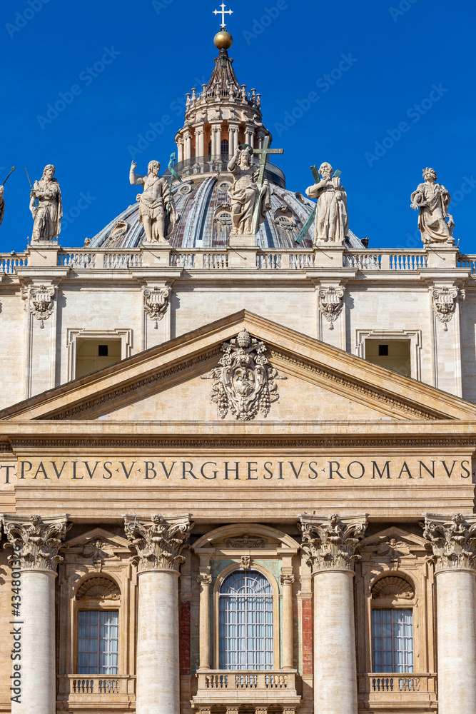 Facade of  Saint Peter's Basilica, Vatican, Rome, Italy