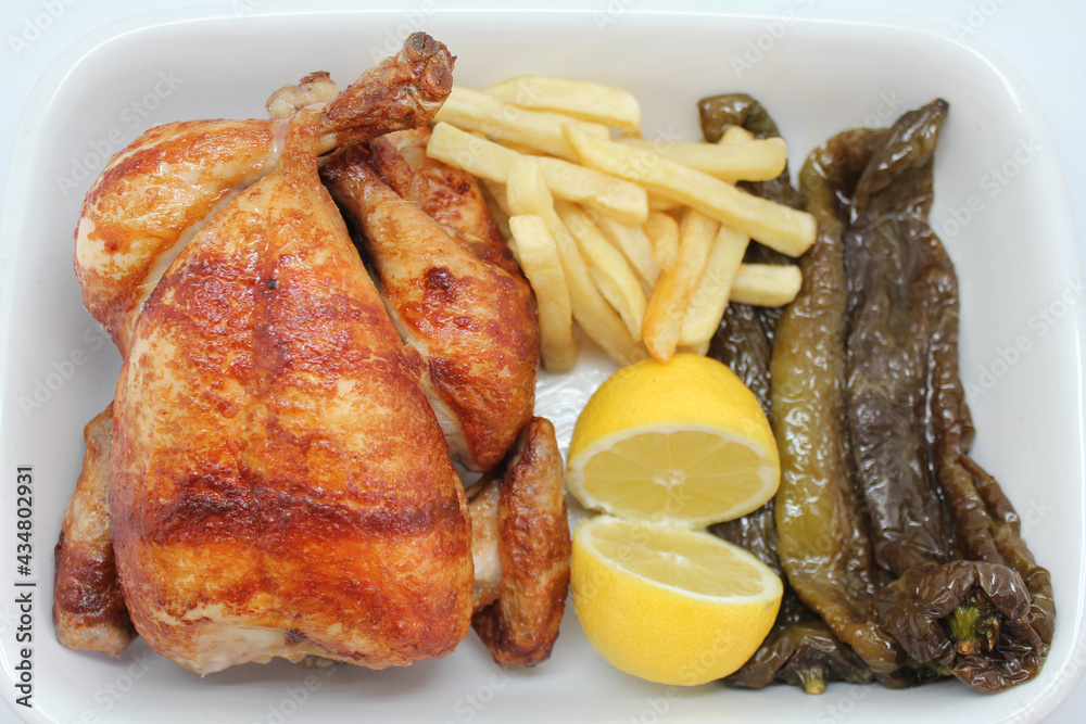 pollo asado para llevar Stock Photo | Adobe Stock