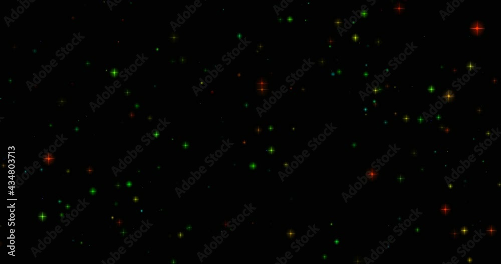 The effect of shining colorful stars on the background of the black animation of the screen. Twinkle holiday decorations with 4k animation. Seamless chrome-plated loop. Shooting Stars The effect of shining colorful stars on the background of the black animation of the screen. Twinkle holiday decorations with 4k animation. Seamless chrome-plated loop. Shooting Stars