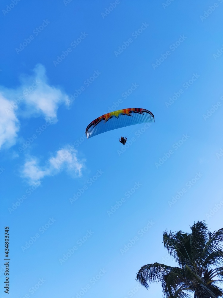 paragliding in the sky