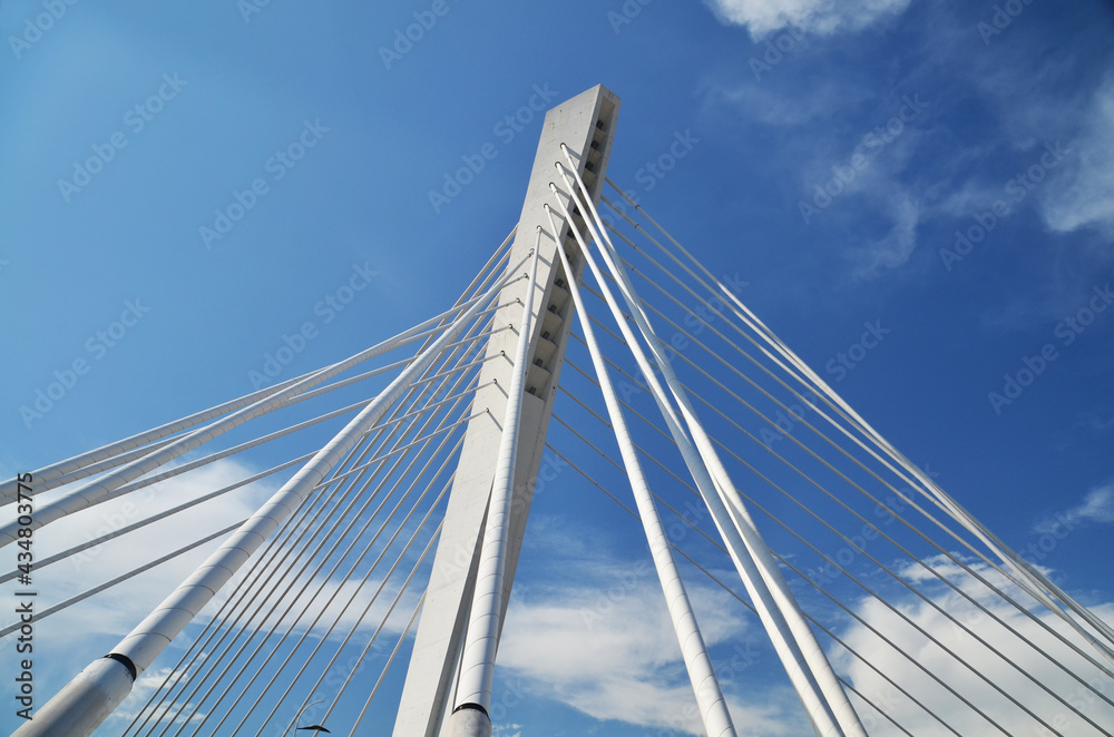 Details of the construction of a modern and new bridge Details of the construction of a modern and new bridge