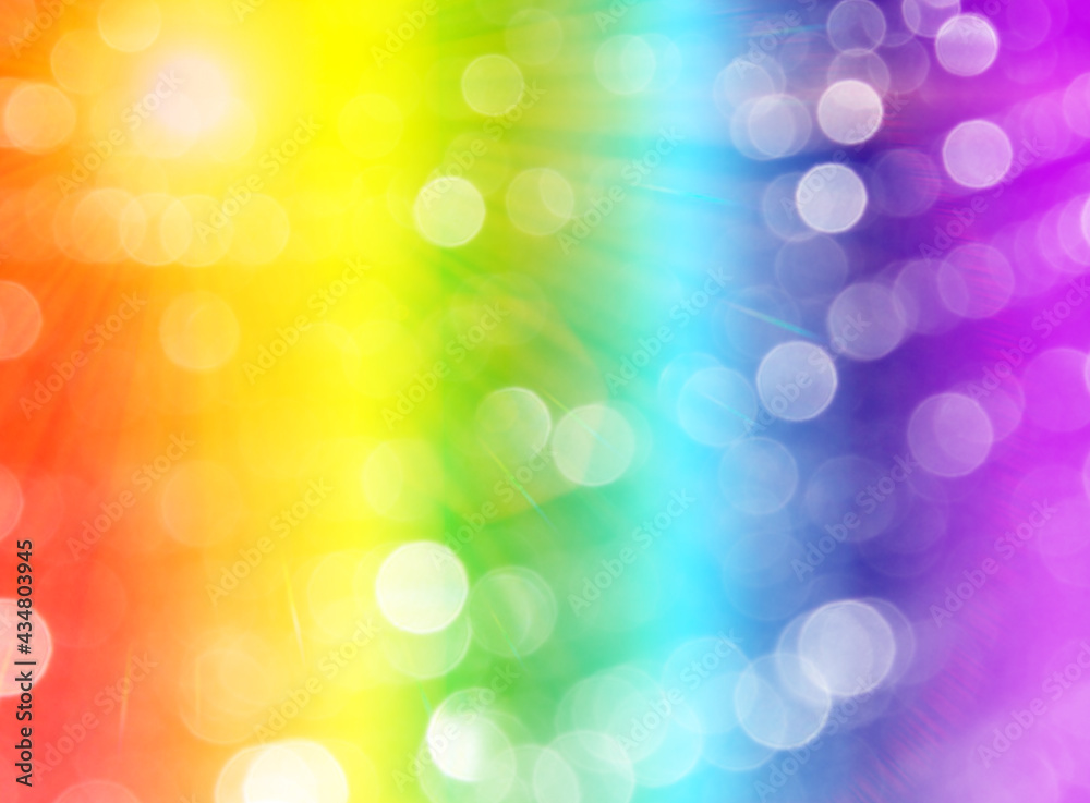 Obraz premium Abstract fantastic rainbow background with highlights and bokeh