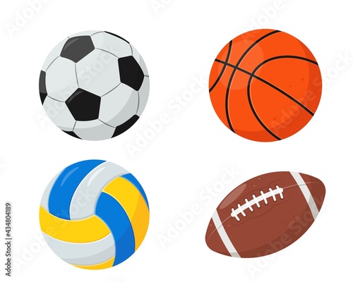 Sport Balls for basketball  volleyball  rugby and soccer.