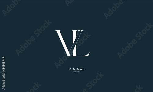 Alphabet letter icon logo VL photo