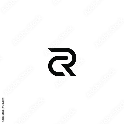 cr letter initial logo vector icon illustration