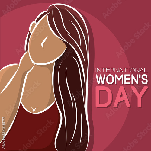 Sketch of a woman Women day Vector illustration