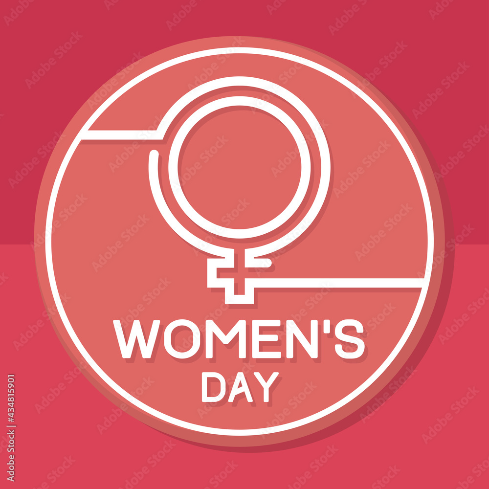 Female woman symbol Women day Vector illustration Female woman symbol Women day Vector illustration