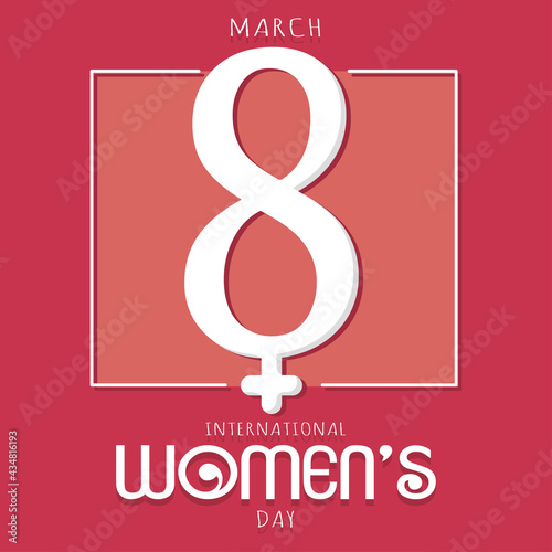 Female woman symbol Women day Vector illustration