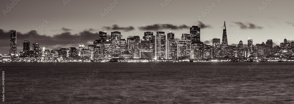San Francisco Skyline in Black and White