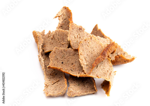 Photography Gyro Meat on a White Background