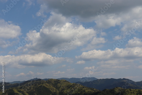 青空を背景にしたの本の美しい風景