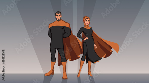 Middle Eastern Superhero Couple
