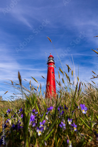 Leuchtturm in den Dünen von Schiermonnikoog, Holland, Niederlande