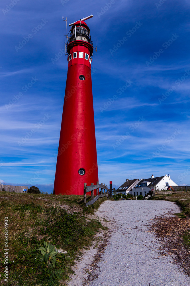 Leuchtturm in den Dünen von Schiermonnikoog, Holland, Niederlande