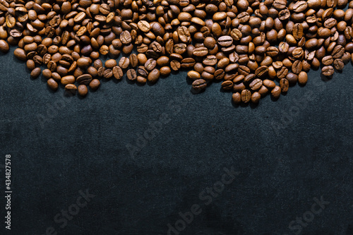 Coffee beans on dark background