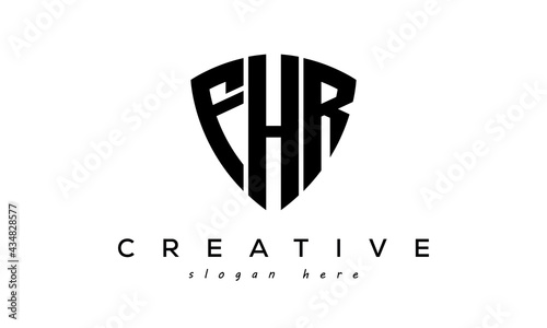 FHR letter creative logo with shield photo