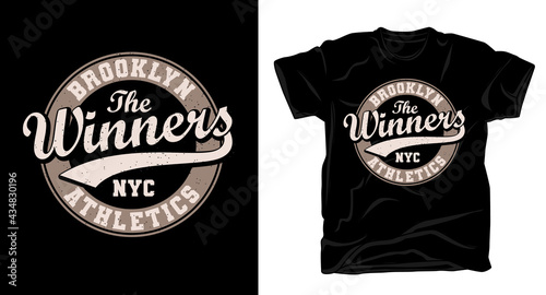 Brooklyn the winners typography t-shirt design