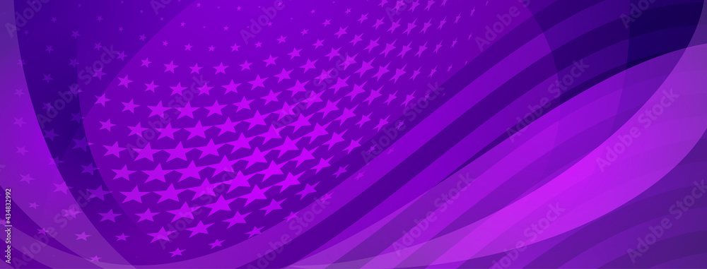 USA independence day abstract background with elements of american flag in purple colors USA independence day abstract background with elements of american flag in purple colors